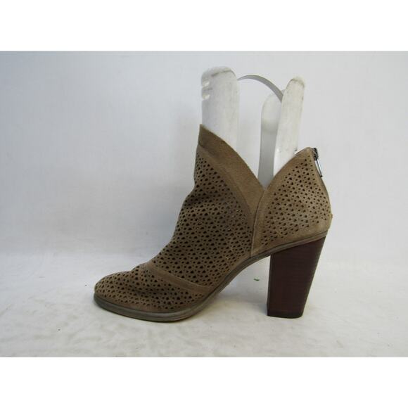 Vince Camuto Womens Size 10 M Brown Suede Zip Ankle Fashion Boots Bootie - Picture 2 of 11